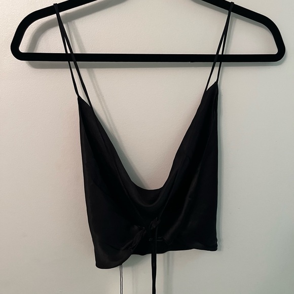 Zara Black Satin Camisole Top - Picture 2 of 3